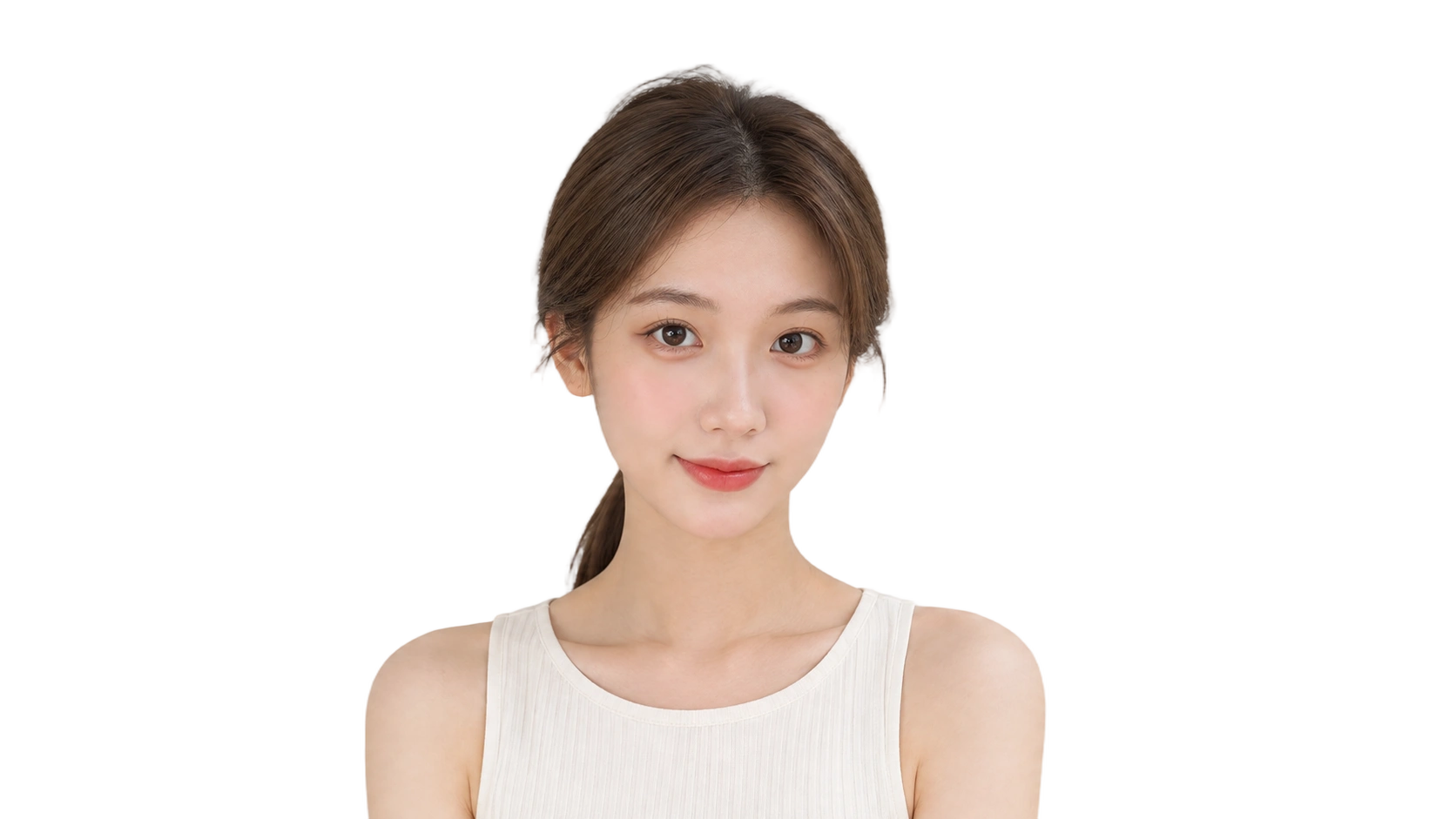 ภาพบุคคลมุมตรงที่สามารถดูแต่ละบริเวณตั้งแต่หน้าผากถึงลำคอได้