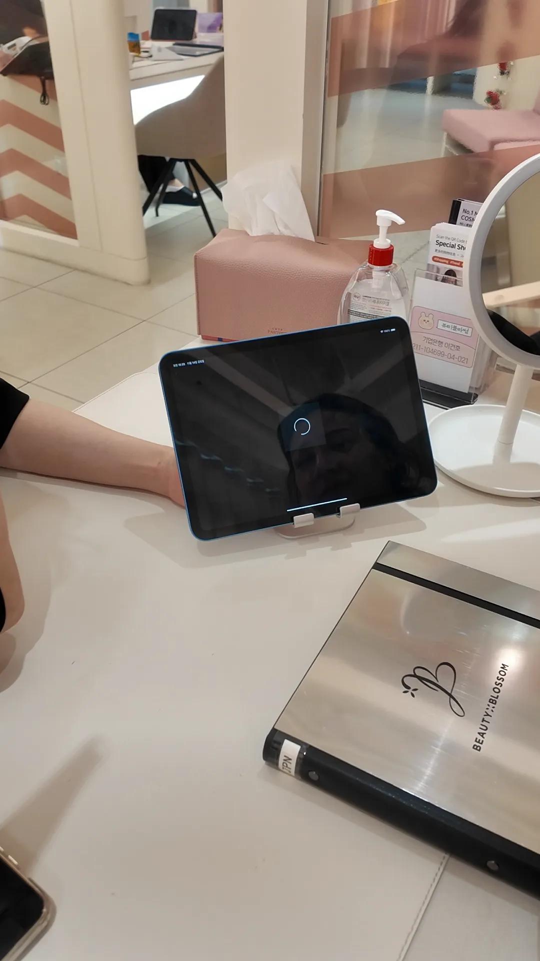 Tablet on a clinic consultation table